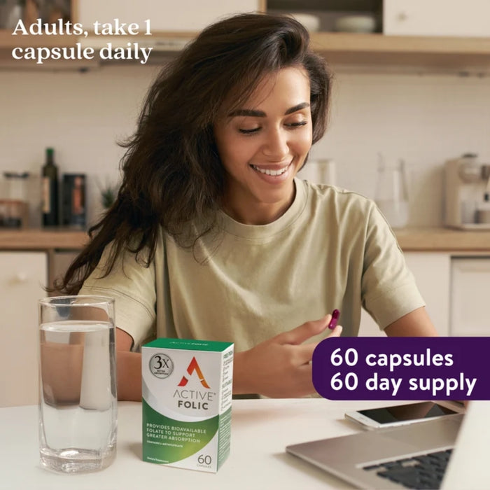 Active Folic L-Methylfolate 400mcg 60 Capsules