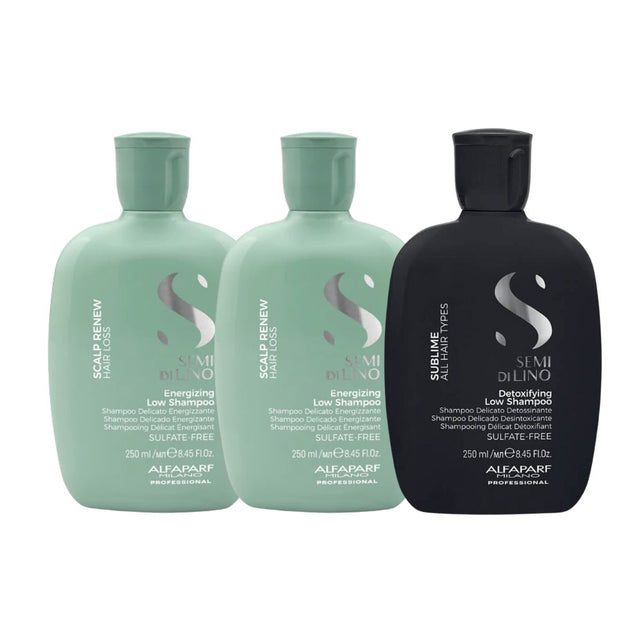 Alfaparf Milano Scalp Renew Energizing Shampoo Duo with Complimentary Alfaparf Detox Shampoo