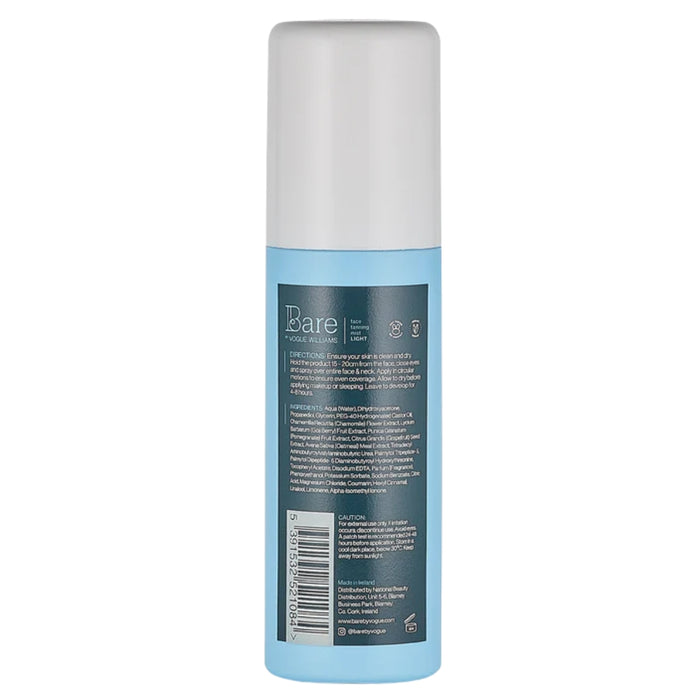 Bare by Vogue Face Tanning Mist Light 125ml