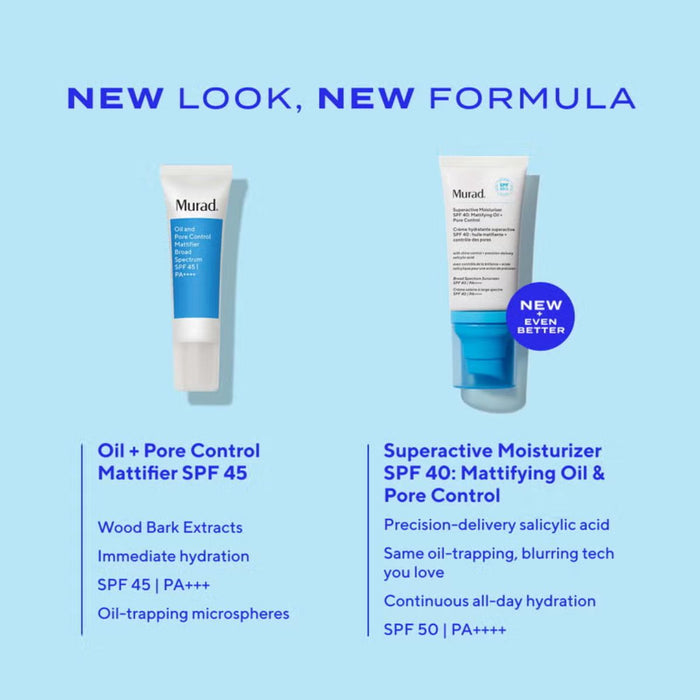 Murad Superactive Moisturiser SPF 40 Mattifying Oil + Pore Control 50ml