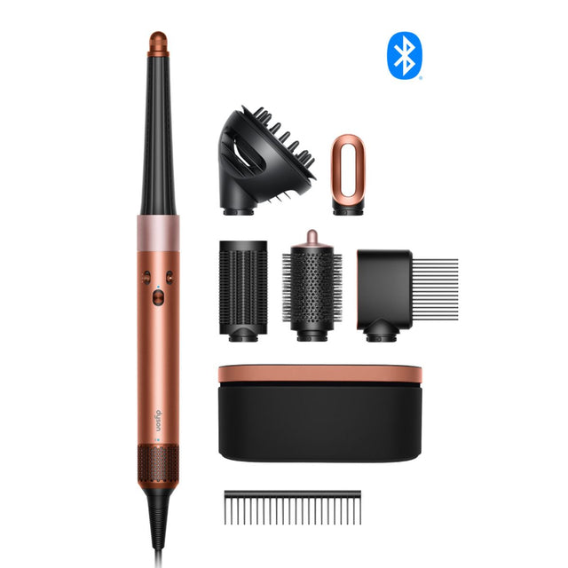 Dyson Airwrap I.D. for Curly Hair Multi-Styler & Dryer in Amber Silk & Pink Champagne.