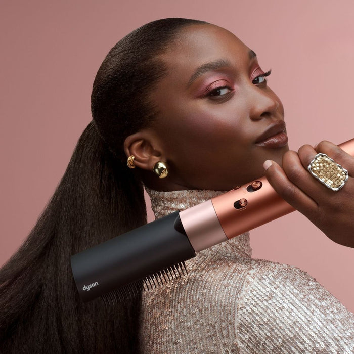 Dyson Airwrap I.D. for Curly Hair Multi-Styler & Dryer in Amber Silk & Pink Champagne.
