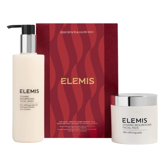 ELEMIS Resurface & Glow Dynamic Resurfacing Skincare Duo with Facial Wash 200ml and Facial Pads 60pk