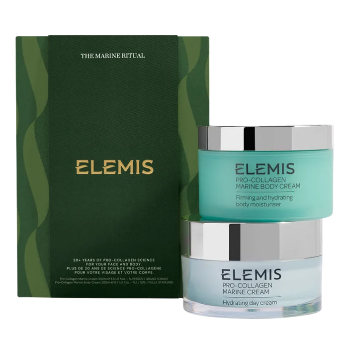 ELEMIS The Marine Ritual Pro-Collagen Face and Body Gift Set with Marine Cream 100ml and Marine Body Cream 200ml