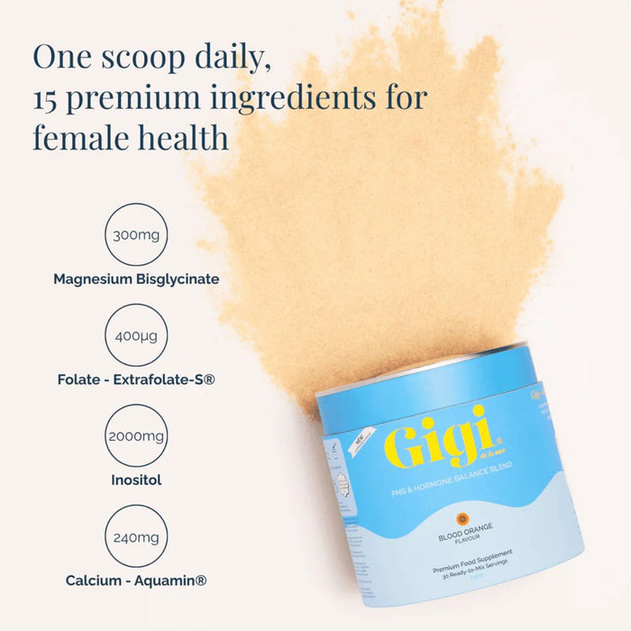 Gigi Supplements PMS & Hormone Balance Blend -Blood Orange 240gm