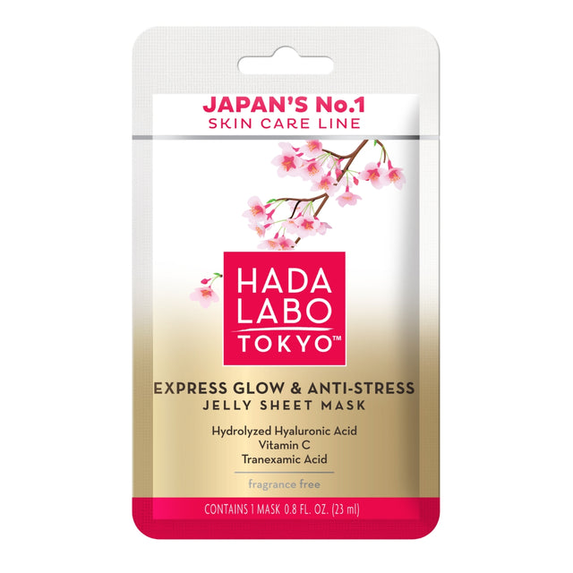 Hada Labo Express Glow and Anti-Stress Premium Facial Jelly Sheet Mask