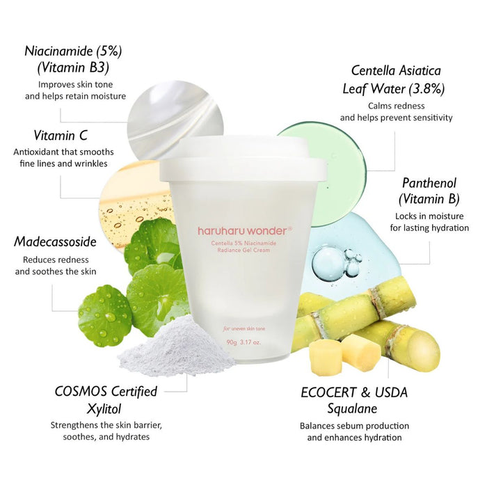 Haru Haru Wonder Centella 5% Niacinamide Radiance Gel Cream 90g
