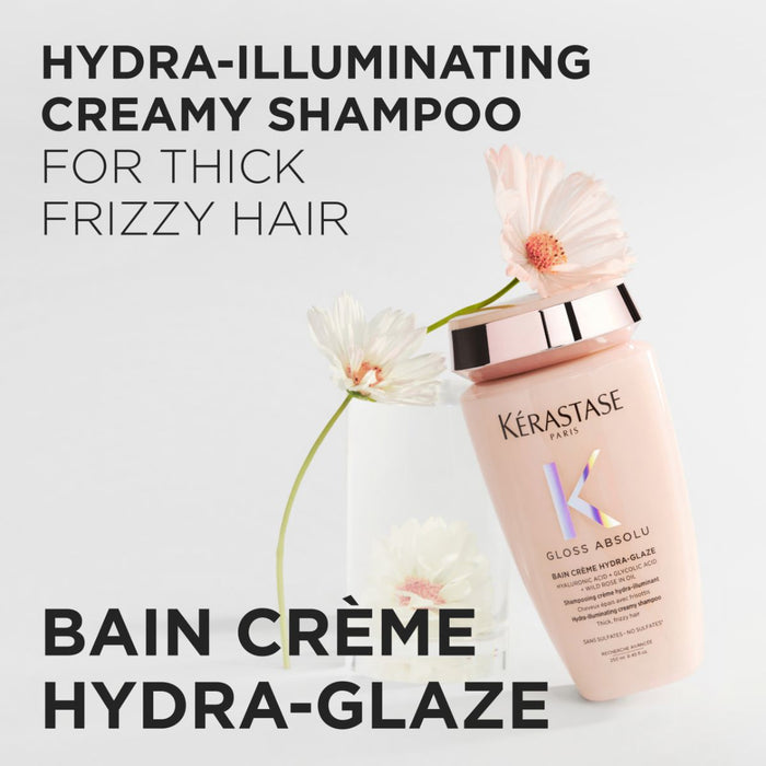 Kérastase Gloss Absolu Bain Crème Hydra-Glaze Shampoo For Thick Frizzy Hair 250ml