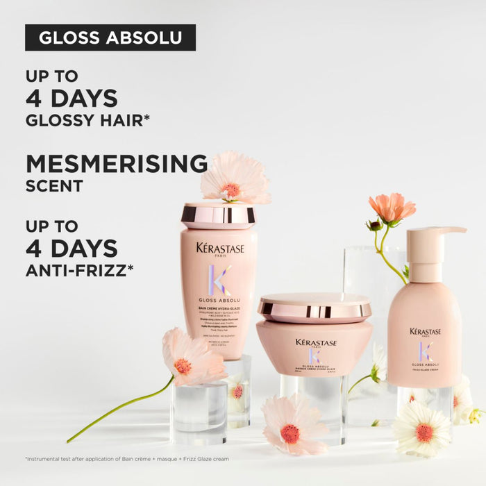 Kérastase Gloss Absolu Bain Crème Hydra-Glaze Shampoo For Thick Frizzy Hair 500ml Refill