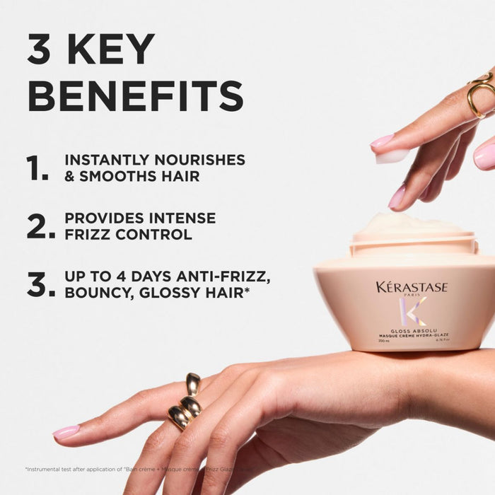 Kérastase Gloss Absolu Masque Crème Hydra-Glaze For Thick Frizzy Hair 200ml