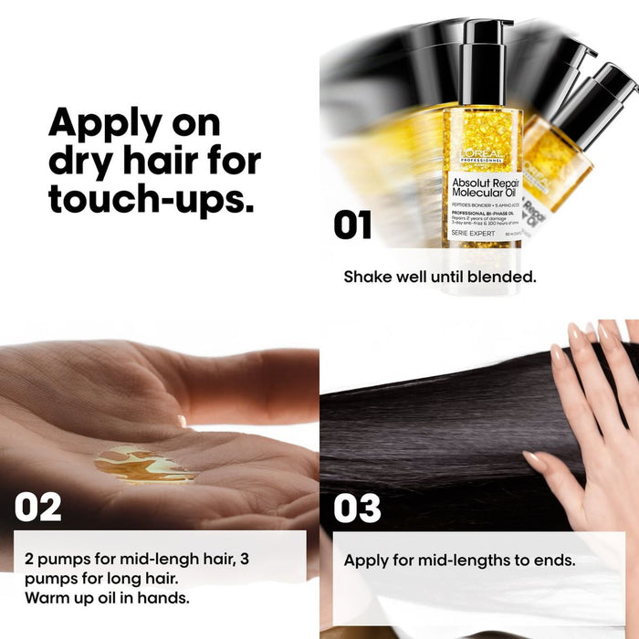 L'Oréal Professionnel Absolut Repair Molecular Bi-Phase Oil for Damaged Hair 90ml