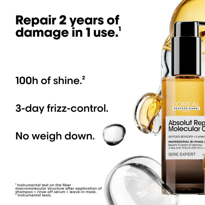 L'Oréal Professionnel Absolut Repair Molecular Bi-Phase Oil for Damaged Hair 90ml