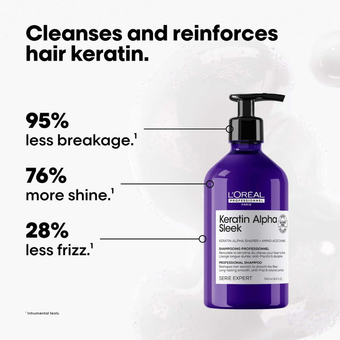 L'Oréal Professionnel Keratin Alpha Sleek Shampoo Anti Frizz & smoothing 500ml
