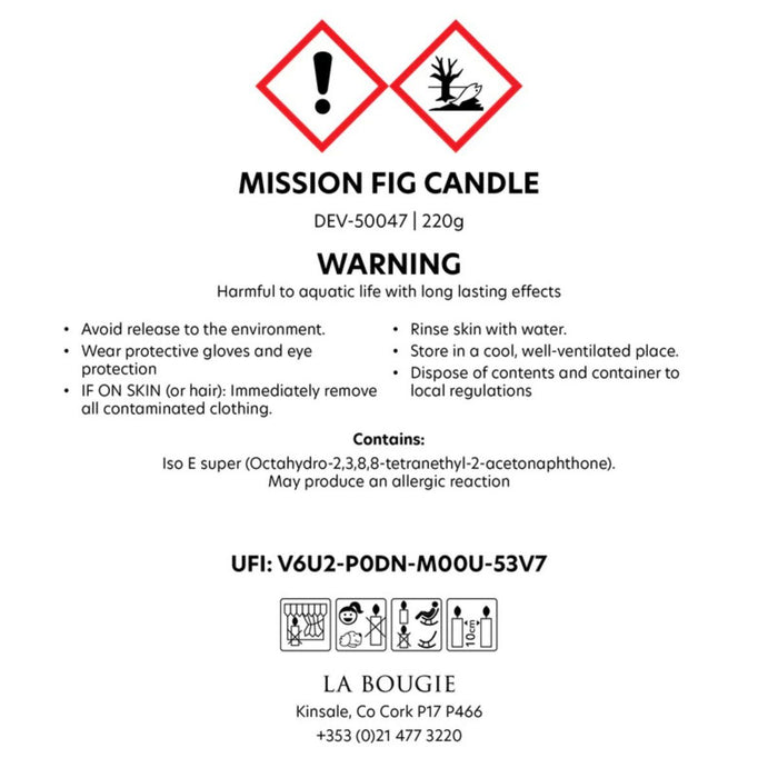La Bougie Mission Fig Large 3 Wick Candle
