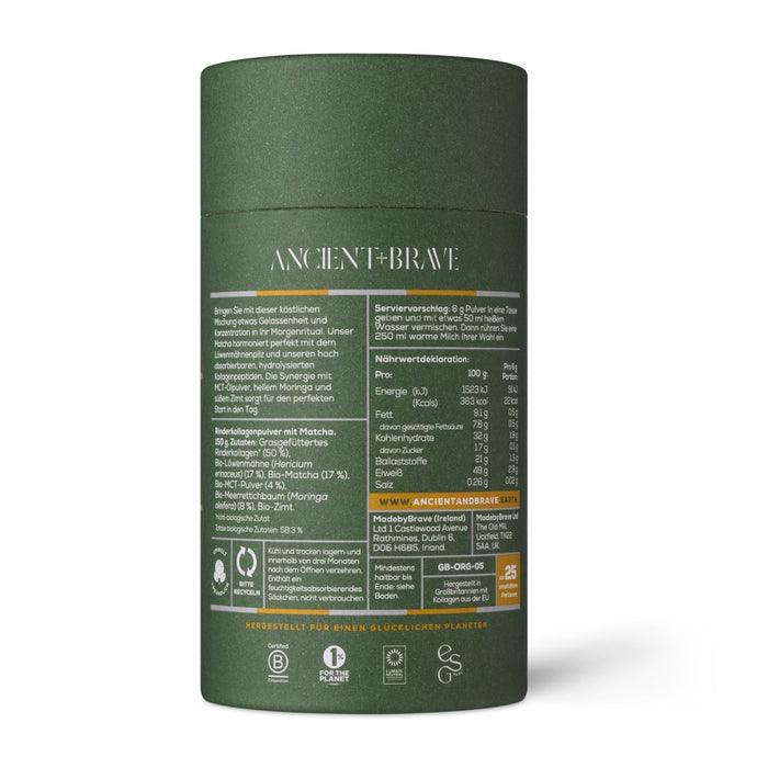 Ancient + Brave  Matcha + Collagen Tub 150g