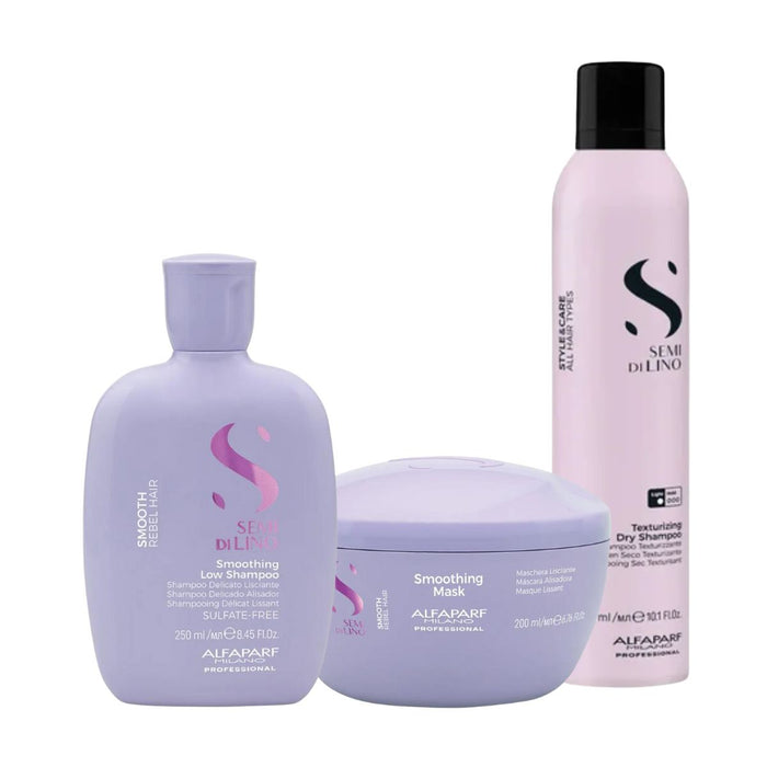 Millies Exclusive Alfaparf Milano Semi Di Lino Smoothing Trio with Complimentary Texturizing Dry Shampoo
