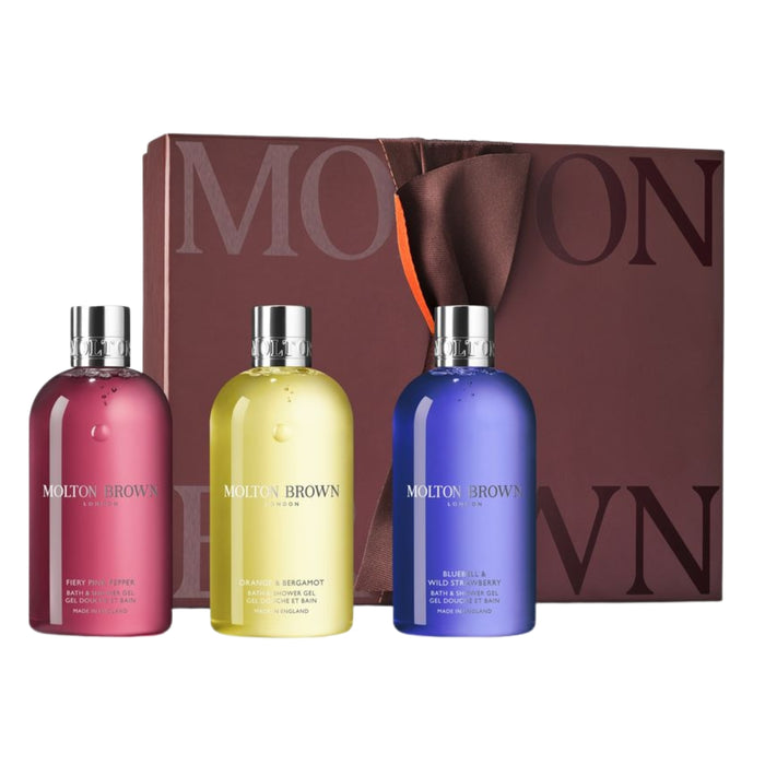 Molton Brown The Floral Spicy Body Care Collection with 3 Bath & Shower Gels