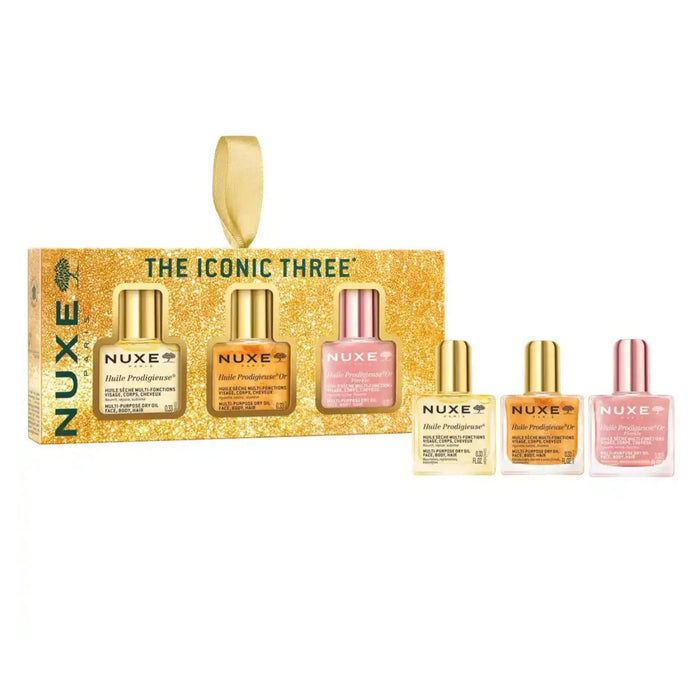 NUXE Huile Prodigieuse Mini Trio Gift Set with Three 10ml Beauty Oils