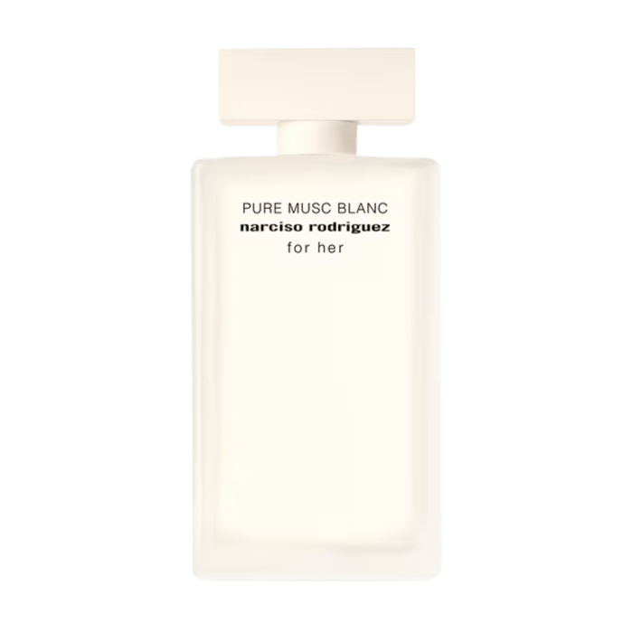 Narciso Rodriguez For Her Pure Musc Blanc Eau de Parfum Intense white perfume bottle