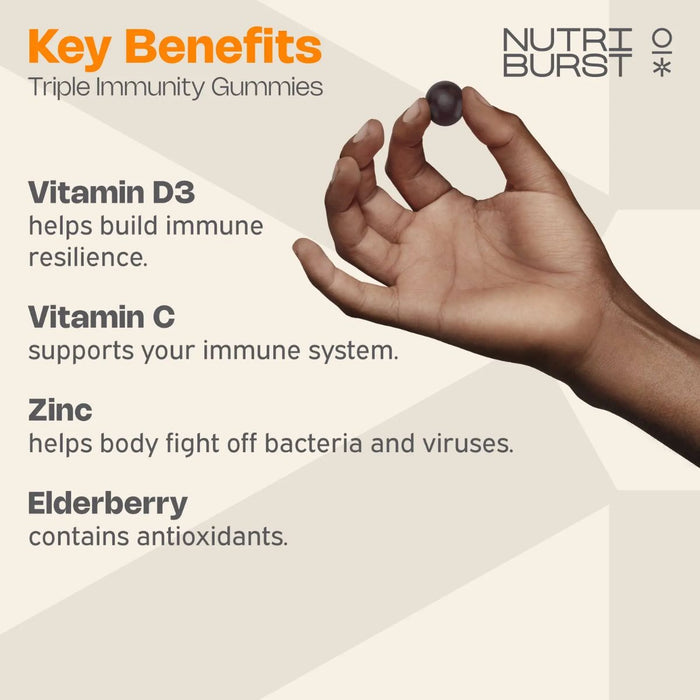 NutriBurst Triple Immunity 60 Gummies