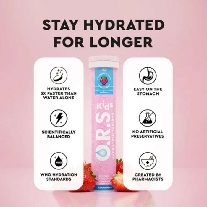 O.R.S. Kids Hydration Tablets - Strawberry Flavour