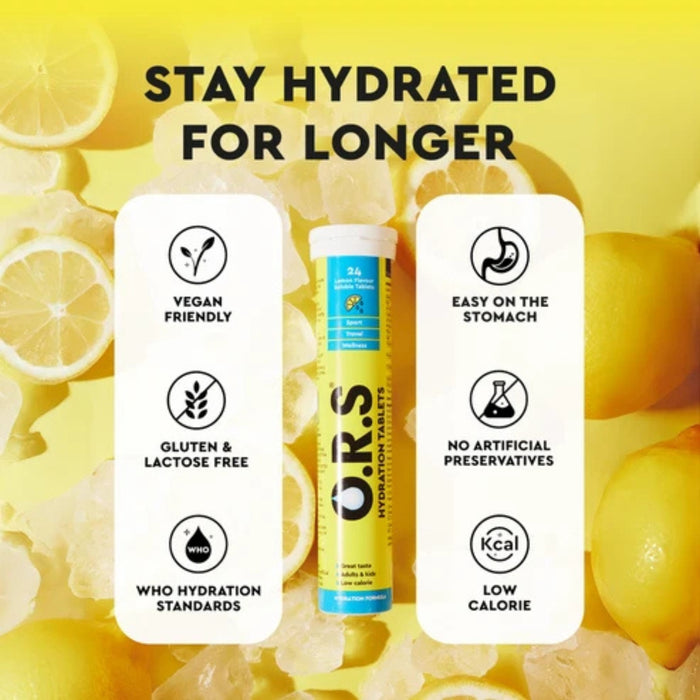 O.R.S Hydration Tablets - Lemon Flavour 24 Tablets