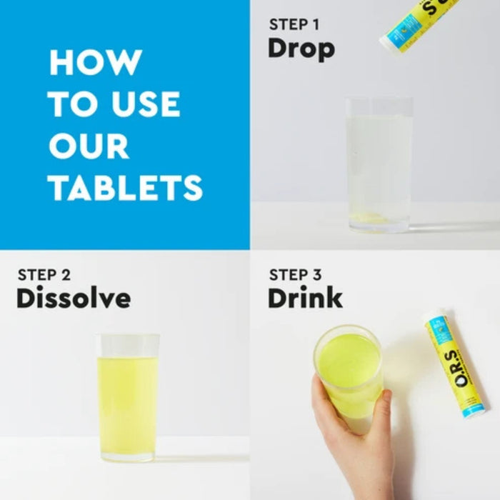 O.R.S Hydration Tablets - Lemon Flavour 12 Tablets