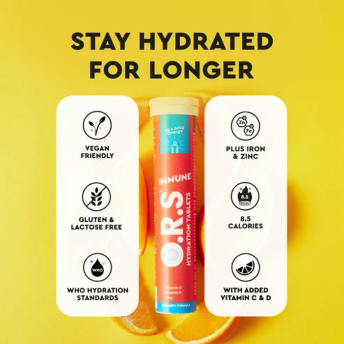 O.R.S Hydration & Immunity Tablet - Orange Flavour