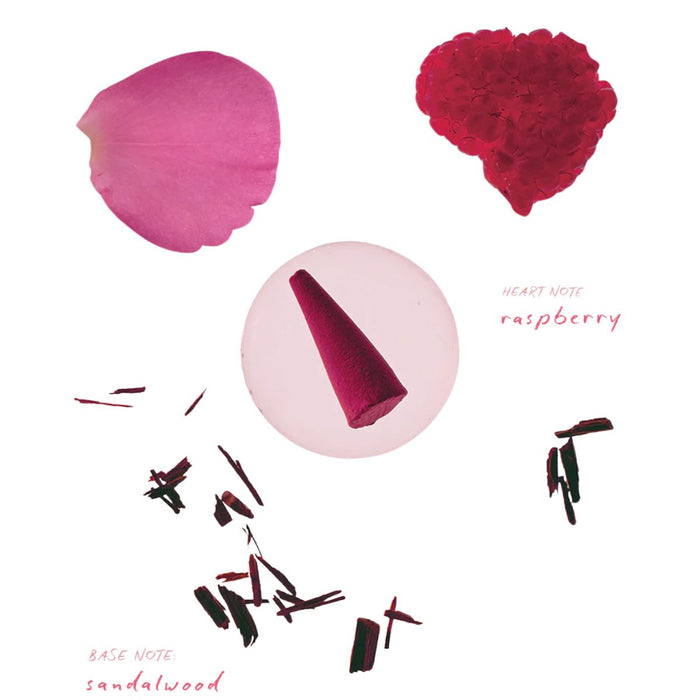Ripple+ Rose Incense | Raspberry + Sandalwood Incense Cones