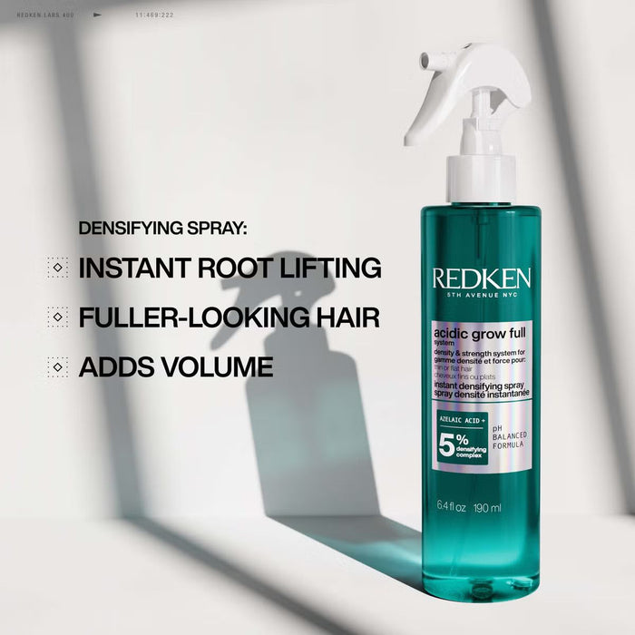 Redken Acidic Grow Full System Instant Densifying Spray for Thin Hair, Strengthens & Thickens, 190ml