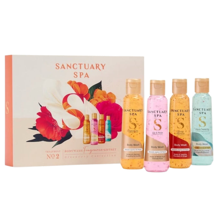 Sanctuary Spa Body Wash Discovery Gift Set with Four 75ml Body Washes