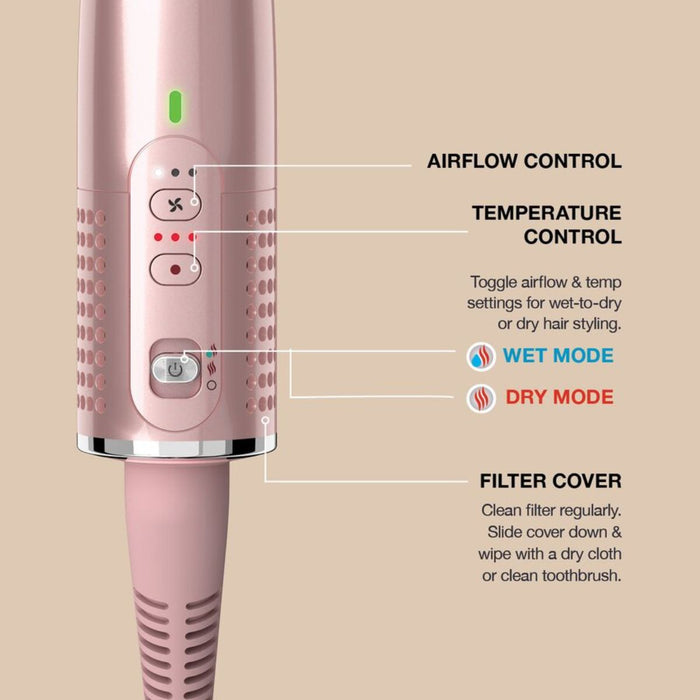 Shark Glossi  2-in-1 Hot Brush and Air Glosser - Lychee SAVE €20