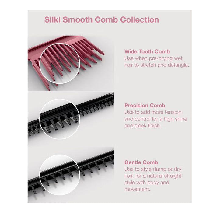 Shark SilkiPro Straight Hair Straightener + Dryer in One Tool with Heat-Resistant Storage Case-Rose Petal