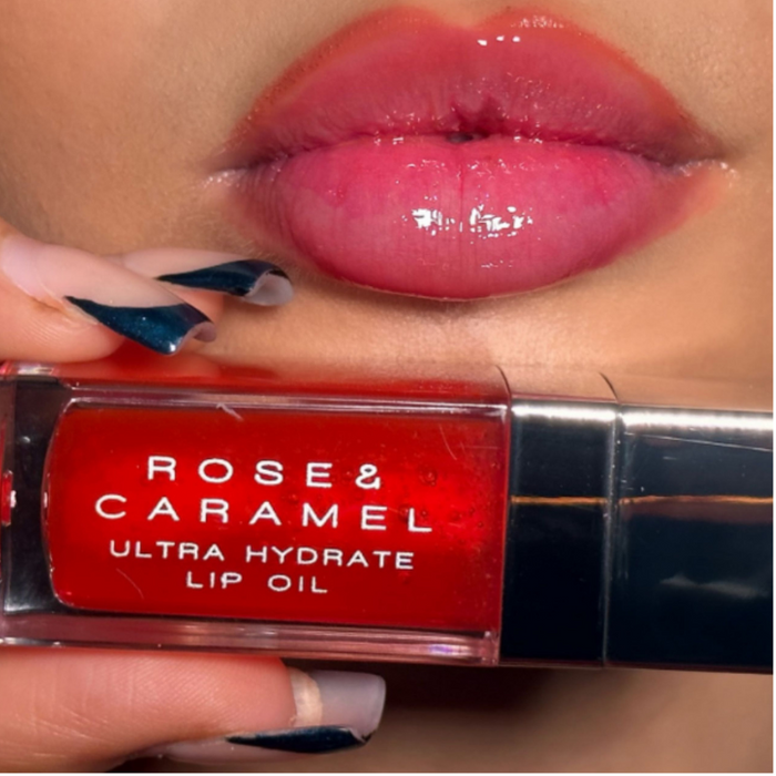 Rose & Caramel Lip Oil - Pomegranate.