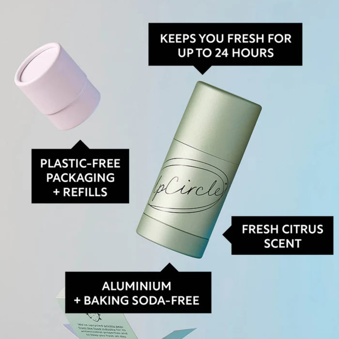 UpCircle Beauty Refillable Deodorant with Macadamia + Bergamot - 1 case + 1 refill 41g