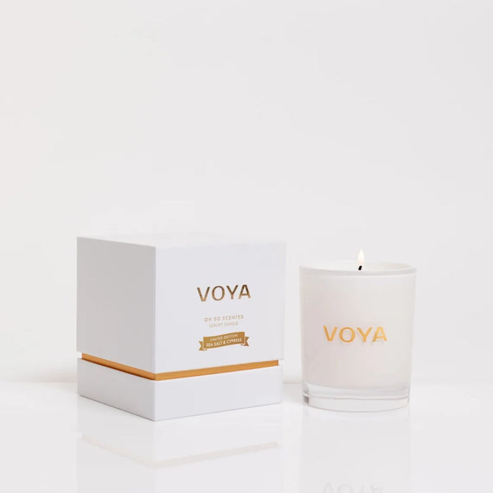 VOYA Sea Salt & Cypress Candle 200g