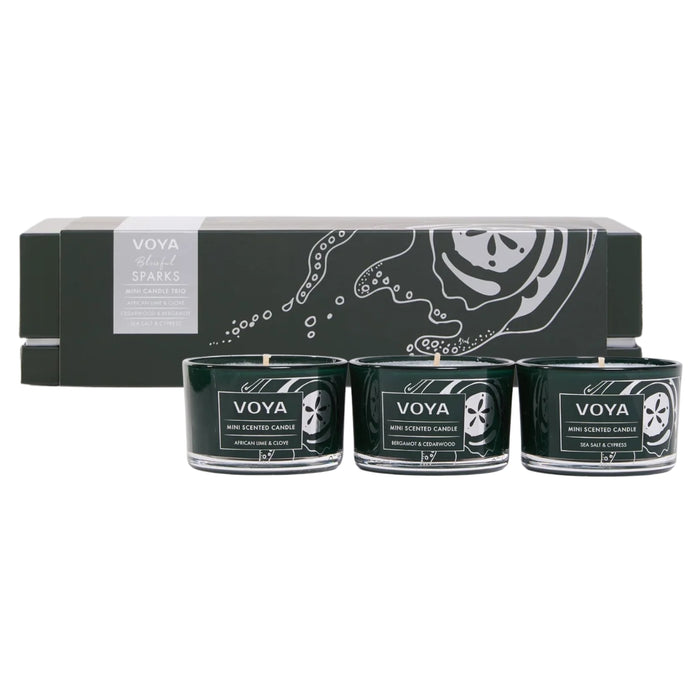 VOYA Blissful Sparks Mini Candle Trio Set