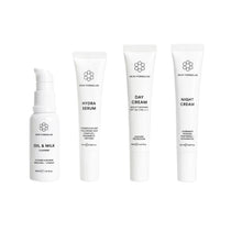 Skin Formulas The Mini Essentials Kit with Oil & Milk Cleanser, Hydra Serum, Day Cream and Night Cream