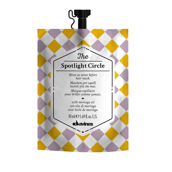 50ml Davines The Spotlight Circle Mask gives dull hair types extra shine and boosts the appearance of your colour without weighing hair down.