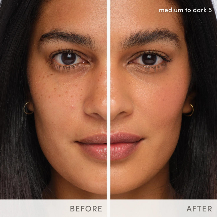 Jane Iredale HydroPure Tinted Serum Before and after 